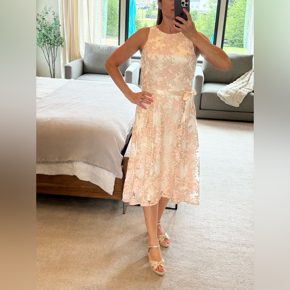 NWT Tarahi Floral Lace Garden Party Style Dress Size 6